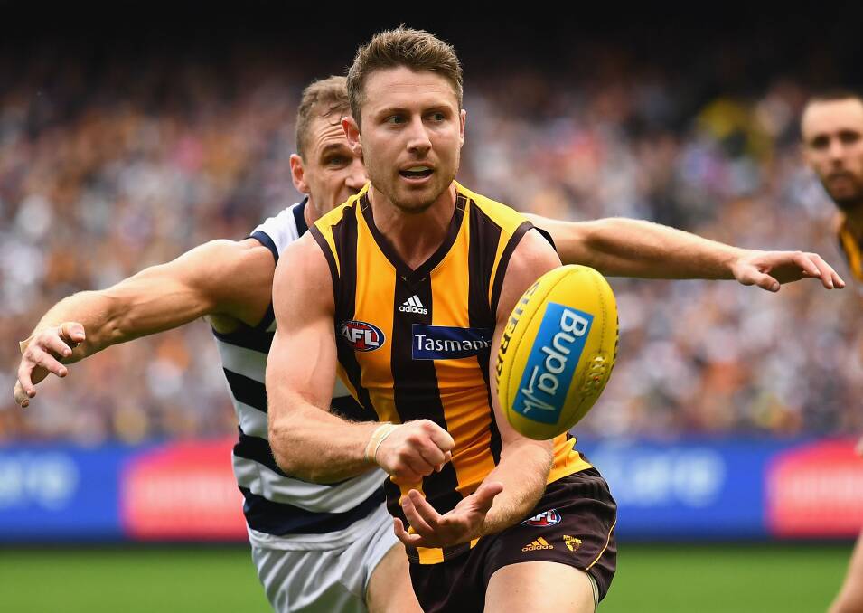 TOP HAWK: Hawthorn midfielder Liam Shiels is ready for the Saints in Launceston. PIcture: Getty Images
