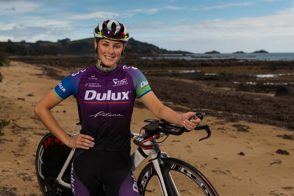 Devonport's Macey Stewart is one of 12 Tasmanian riders competing in the Tour of the King Valley, which starts on Friday. Picture: Phillip Biggs.