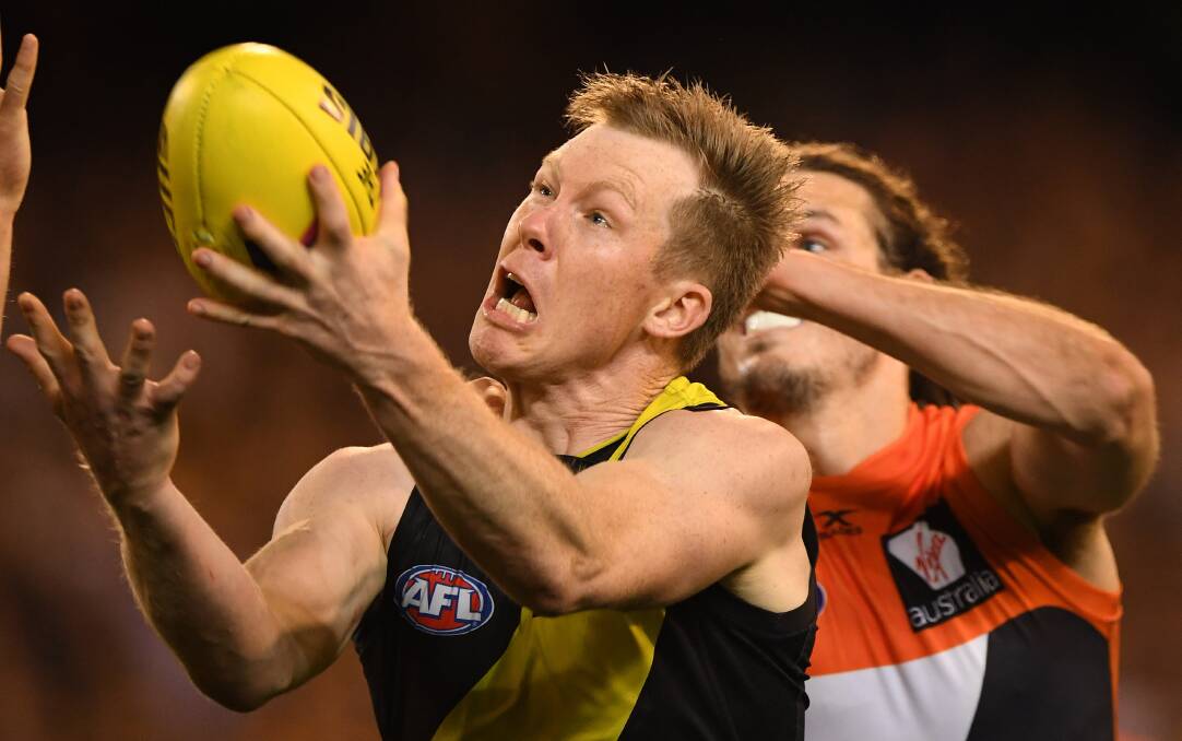 FIGHTING FURY: Jack Riewoldt will be one of three Tasmanians chasing their first AFL premiership at the MCG on Saturday. Picture: AAP