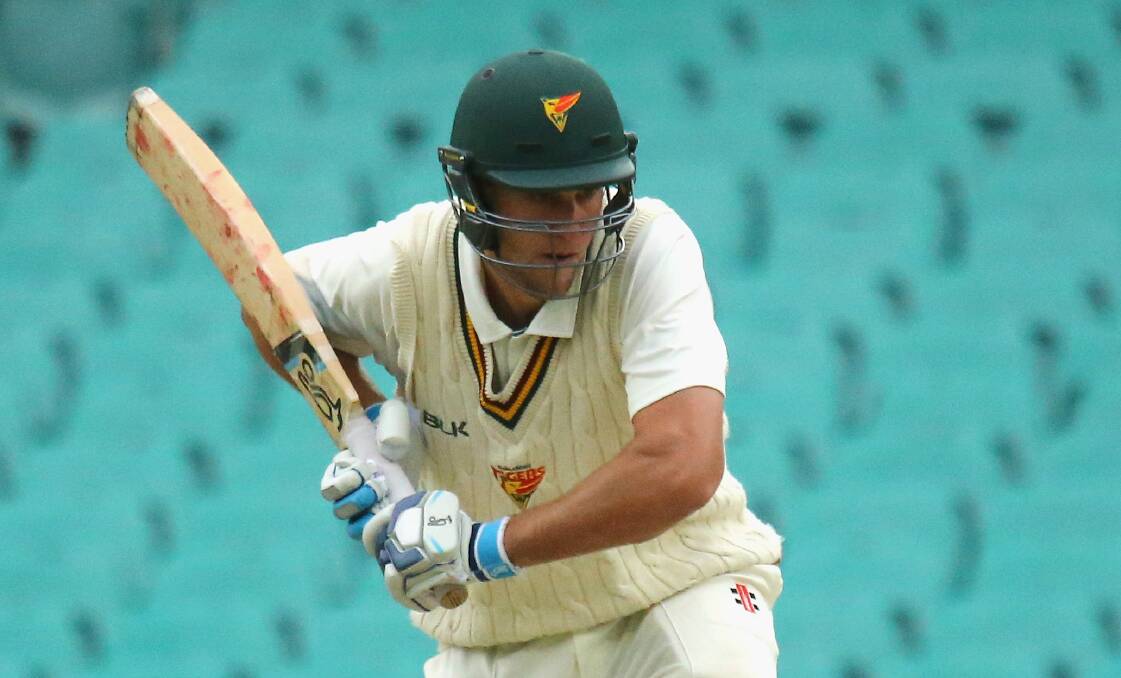 IN CONTROL: Beau Webster keeps his eye on the ball during Tasmania's draw with New South Wales. Picture: AAP