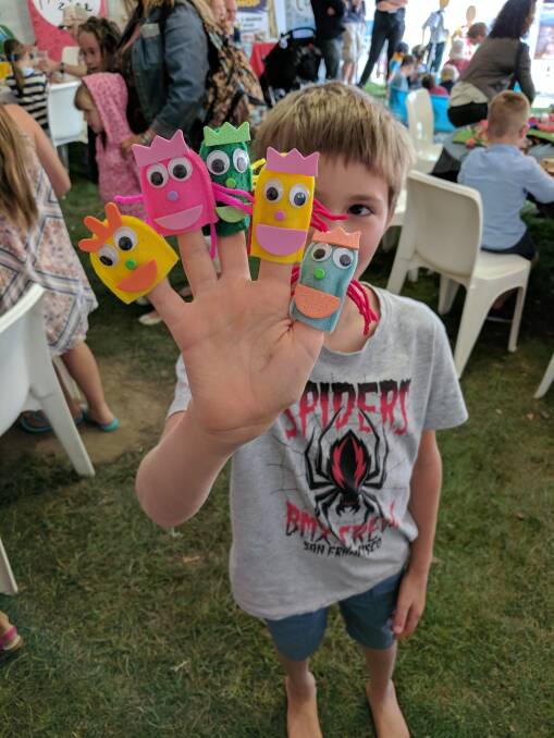 High Five: Kids get crafty at last years Bellamy's Kids Kingdom. This year there will be activities for all children from ages 0 - 12. Picture: Supplied. 