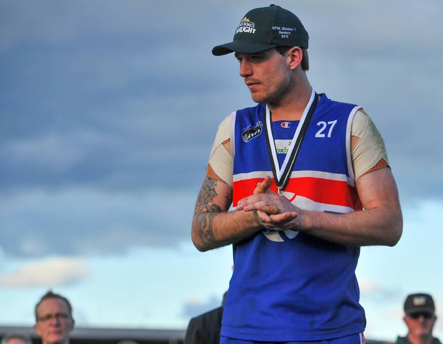 COURAGEOUS: Captain Luke McCarty was named best on ground. Picture: Scott Gelston