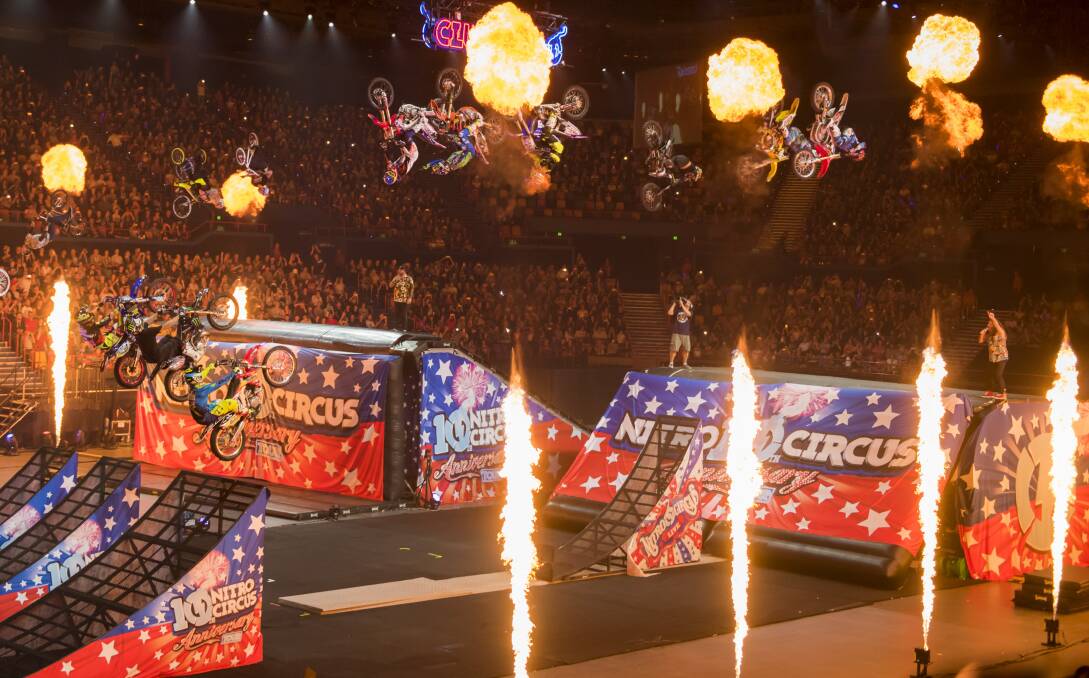 FLYING HIGH: Next year's Nitro Circus event in Launceston will feature more than 30 performers, many doing stunts off a 55-foot high ramp.