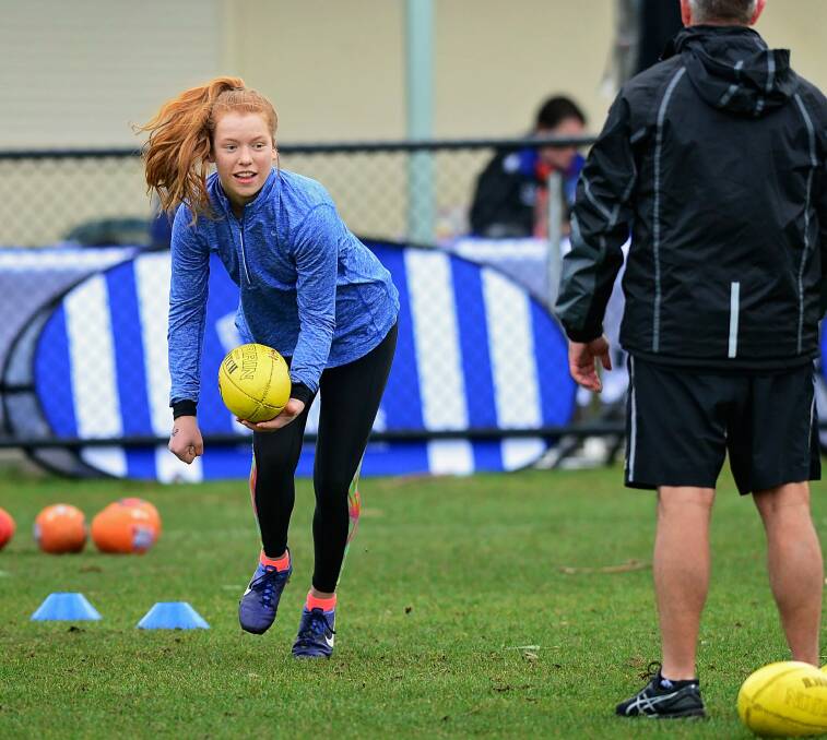 HOPEFUL: Mia King of West Launceston at the Next Generation Academy tryouts. Picture: Phillip Biggs