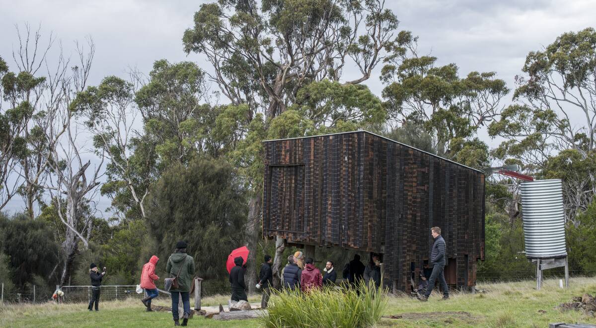 CREATION: Participants in the Design Tasmania Camp 2015, being inspired by place. Picture: Chris Crear