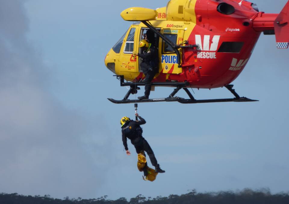 The Westpac Rescue Helicopter training