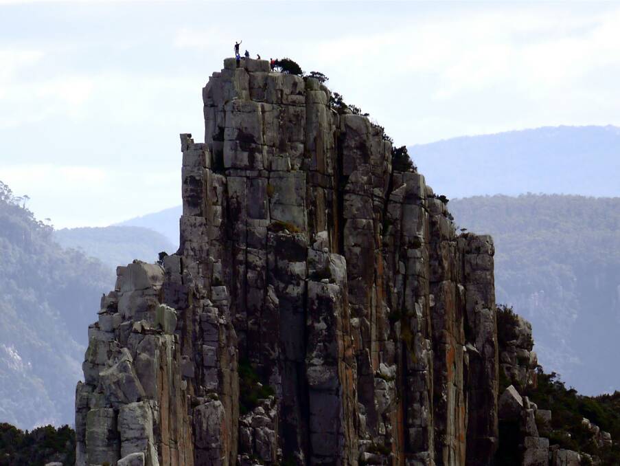 HEADY HEIGHTS: Walkers from the Launceston Walking Club on the summit of the Blade in Tasmania's south. Picture: Ian Ross