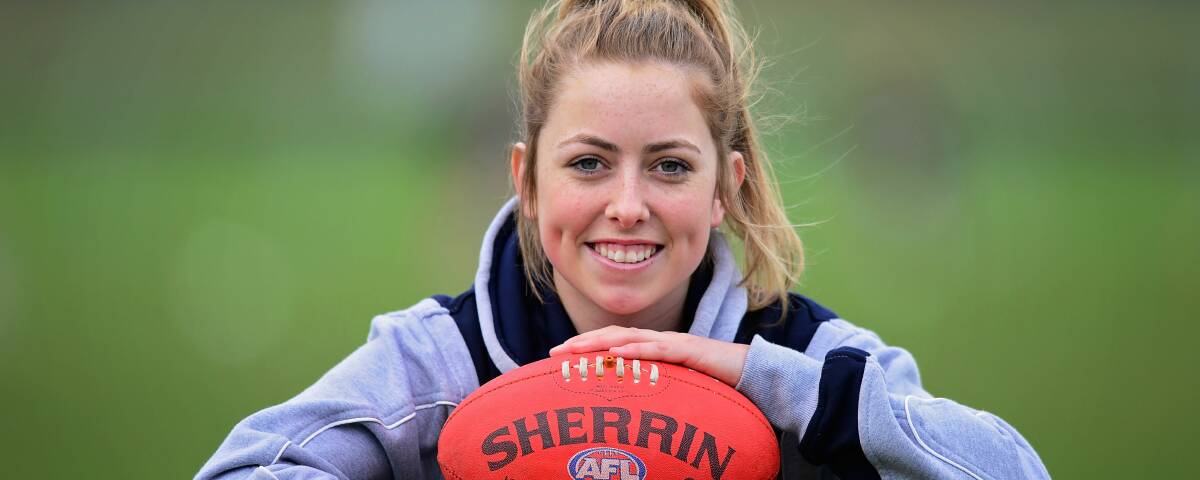 EXCITED: Hayley Breward of Launceston is hoping to be selected for North Melbourne's Next Generation Academy AFL development program. Picture: Phillip Biggs