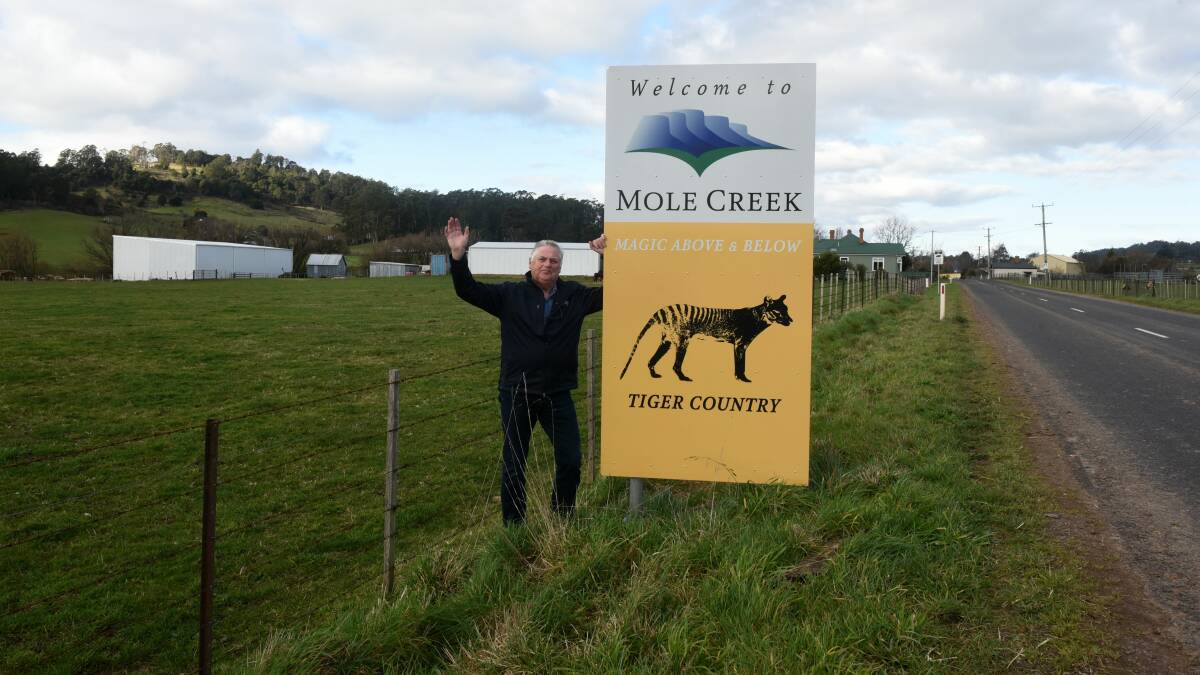 WELCOMING TOURISTS: Mole Creek Progress Association president Michael Frydrych is encouraging people to put Mole Creek on their tourist route. Picture: Neil Richardson 
