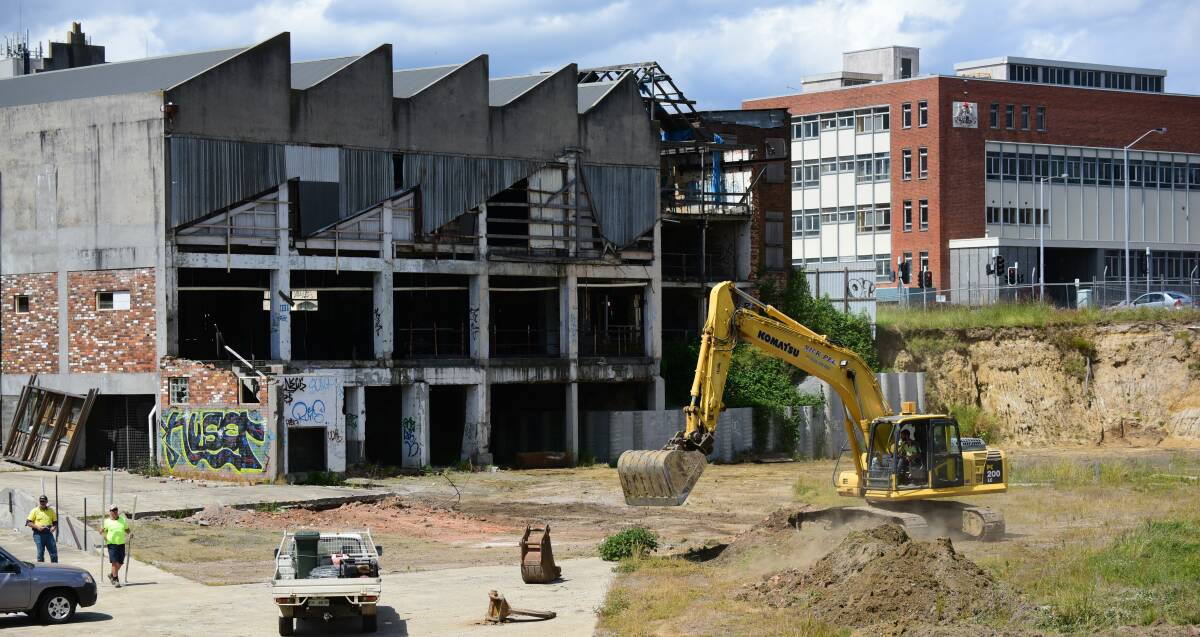 CLEAN UP BEGINS: Developer Errol Stewart said contractors have started work at the historic C.H. Smith site in an effort to make the area safer and tidy. Picture: Paul Scambler.