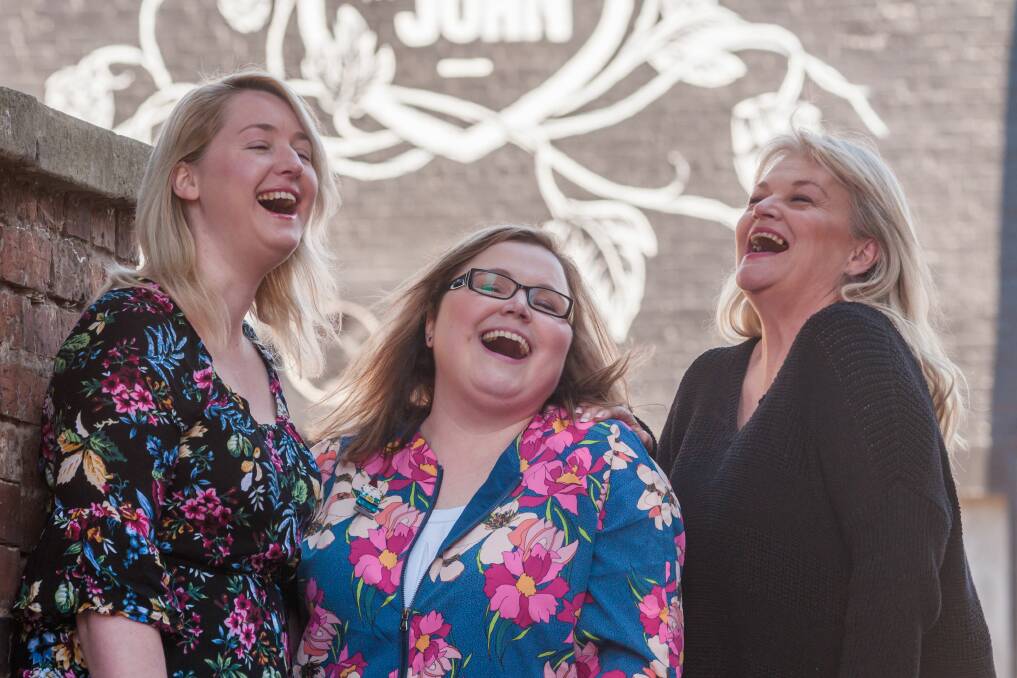 LOTS OF LAUGHS: Three of the female comedians performing at St John Craft Beer in Launceston are Alissa Claire, Cazzie K and Kerri Gay. The showcase is on Wednesday, September 27. Picture: Phillip Biggs