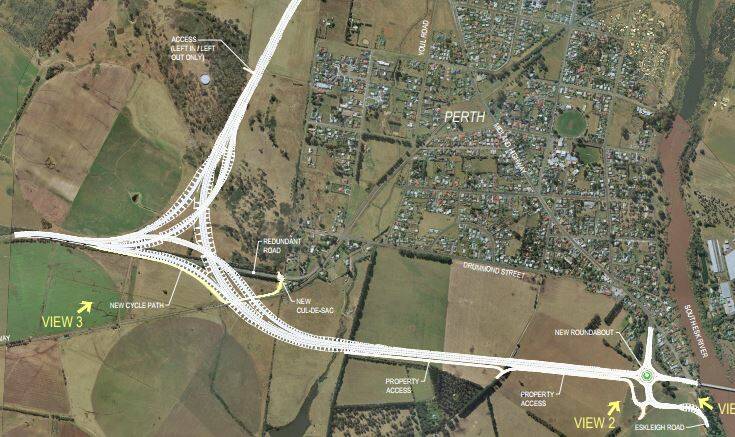 IN THE WORKS: Concept image for the Perth Link Roads project. Picture: Midlands Highway Website.