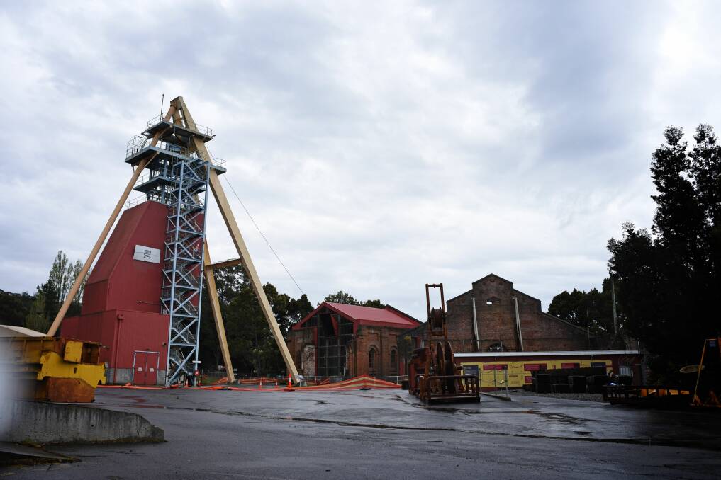 AT RISK: The iconic headframe at Beaconsfield could collapse.