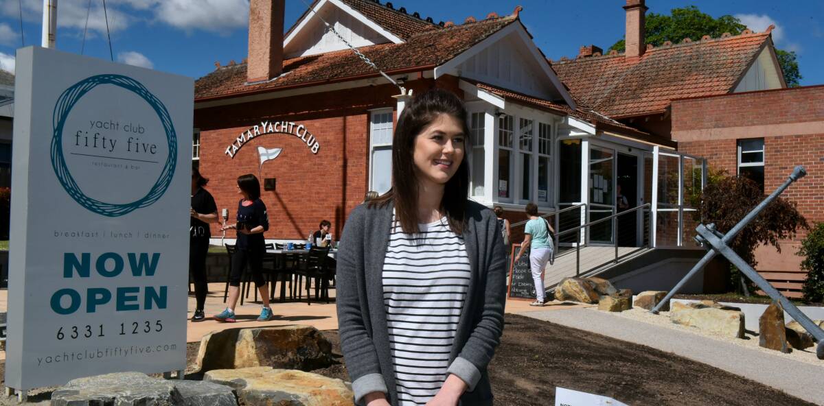 NEW WAVE: Jemeeka Garwood outside Yacht Club Fifty Five, the latest restaurant offering in Launceston. Picture: Neil Richardson
