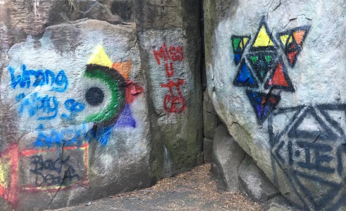 Vandals graffiti Cataract Gorge … again