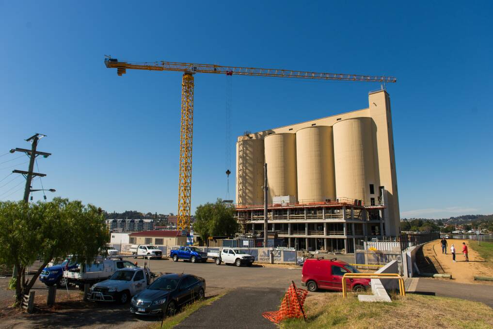 HOTEL PROGRESS: Developer Errol Stewart said he hoped to see the Eastern wing, where the restaurant and conference centre will be, by end April. Picture: Phillip Biggs