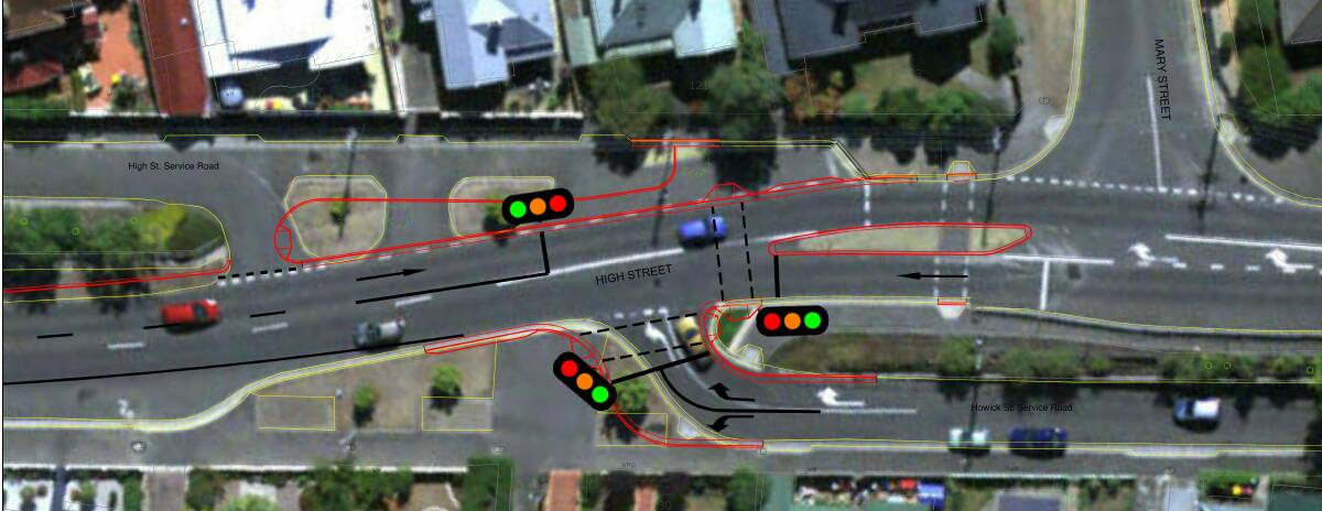 TRAFFIC PLANS: The concept plans for traffic signals at the intersection of High Street and Howick Street in Launceston. The council is seeking public feedback on the proposal. Picture: City of Launceston
