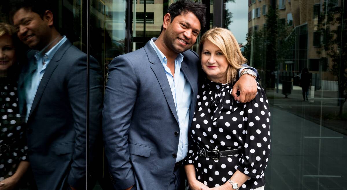 FILM PRAISE: The real life mother and son from the movie Lion. Sue Brierley and Saroo. Picture: Edwina Pickles
