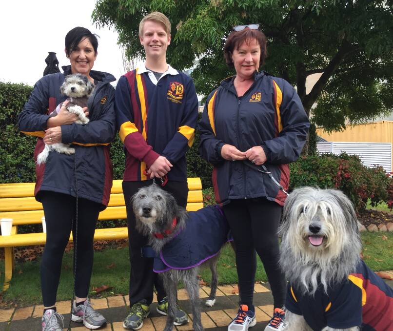 TEAM SCOTCH: Kylie Wolstencroft, Daisy, Jordan Crack, Beau and Louise Fitzgerald with Charlie.
