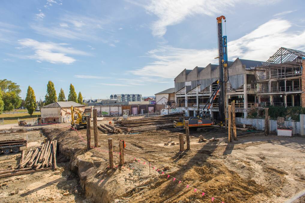 Piles sign of progress at CH Smith site | Photos