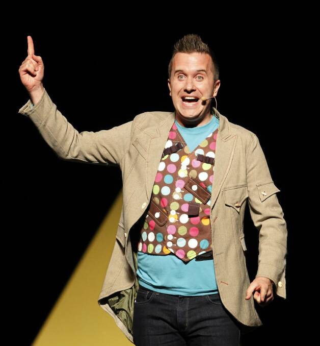 CREATIVE FUN: Mister Maker, also known as Phil Gallagher, and The Shapes performing live in Australia during his sold out tour last year. Picture: Jonathan Carroll.