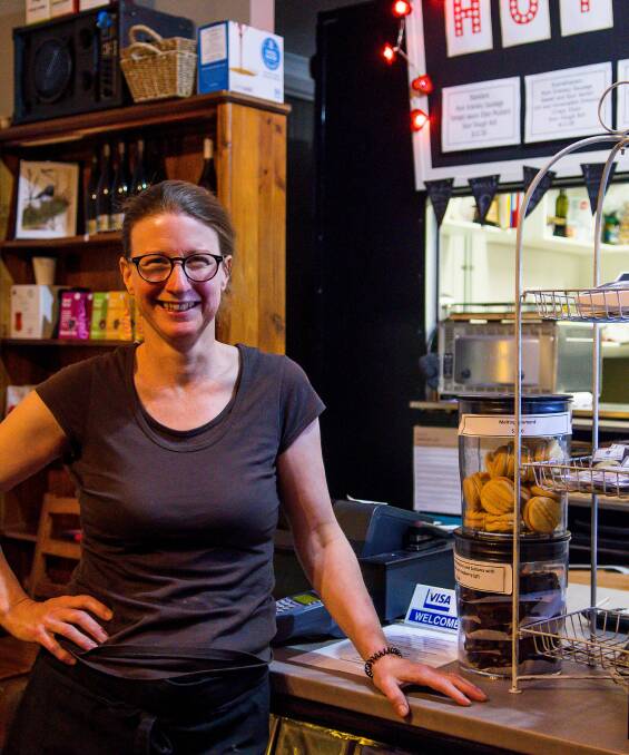 NEW START: Sarah Cooper inside Marakoopa Cafe. Picture: Scott Gelston 