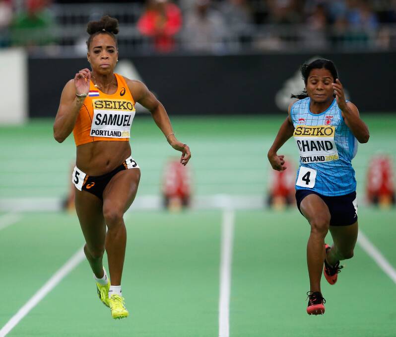 Running fair?: Indian athlete Dutee Chand (right) is on the verge of Olympic qualification, but her appearance could be clouded in controversy. Picture: Getty Images.