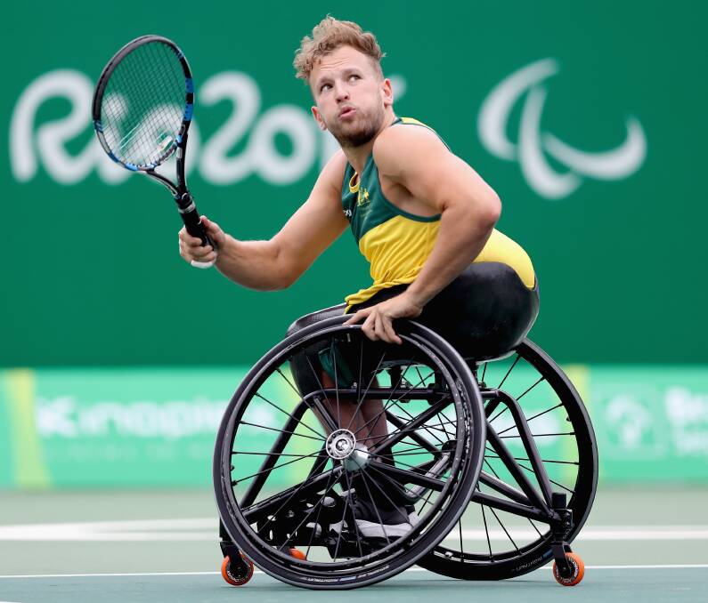 Ace: Australian wheelchair tennis player Dylan Alcott has been one of the stars of the Paralympic Games, which has played out well in Brazil. Picture: Getty Images