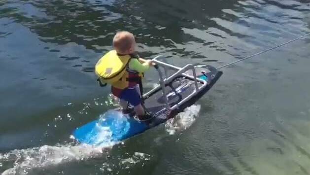 Nine-month-old Parks Bryant has claimed the title of world’s youngest wakeboarder.