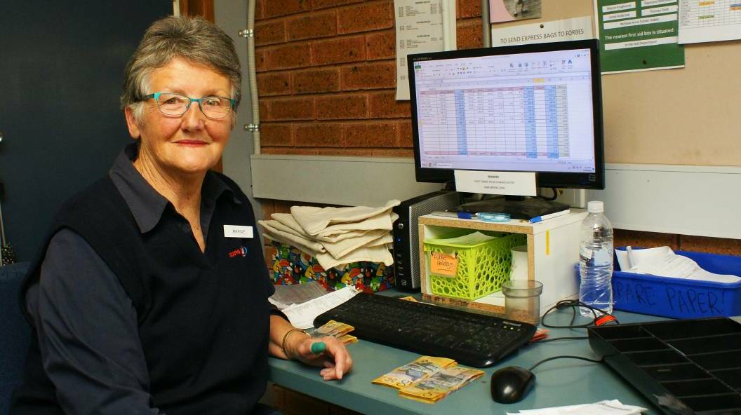 Final countdown: Margie Matthews has been counting the coin in Blayney's supermarkets since she began working there in 1959.
