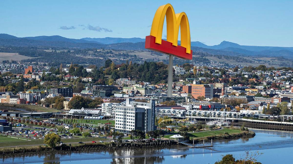 Greater Launceston could soon be home to five McDonald's stores. Digitally altered image. Picture by Paul Scambler