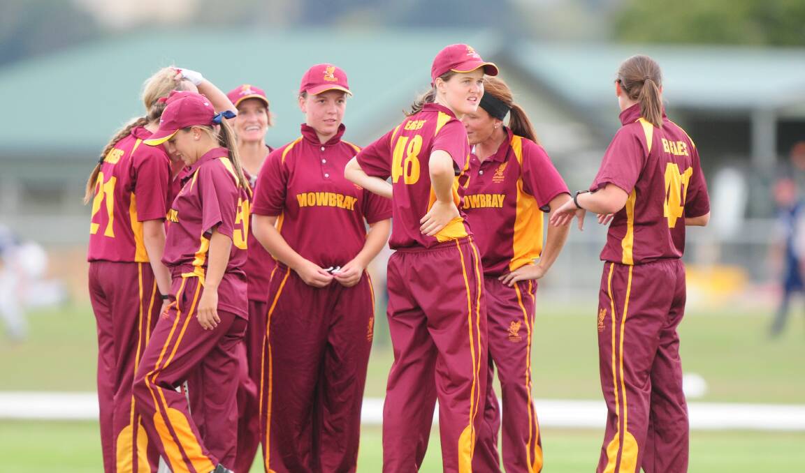BRING OUT THE NEXT ONE: Cassie Blair's Mowbray side celebrate a wicket.