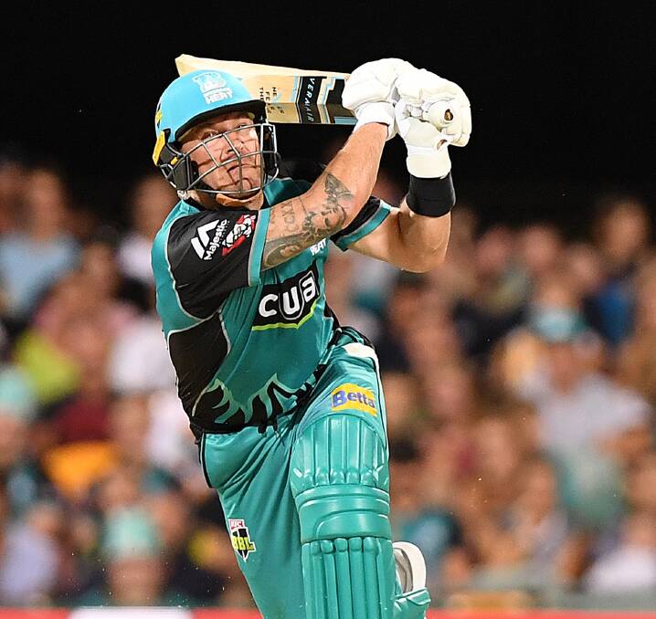 MAN IN THE MIDDLE: Brendon McCullum was at the centre of everything when the Heat met the Hurricanes. Picture: AAP 