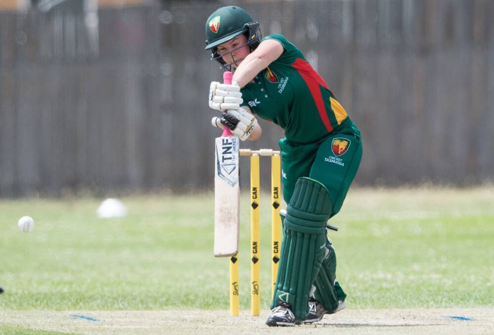 ON THE ATTACK: Courtney Webb drives through the covers. Pictures: Supplied