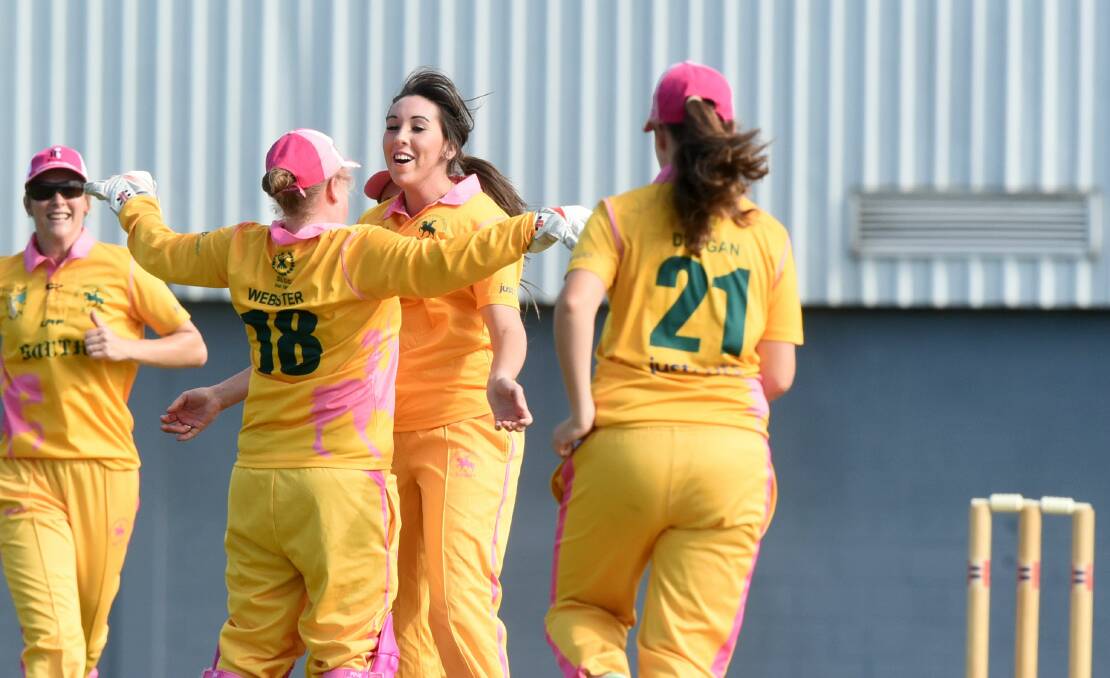 ON TOP: Lisa Battle ripped through the Lions batting order to steer her side to victory.