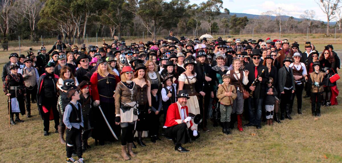 STEAM TEAM: 255 fully-costumed steampunks gather to attempt the world record for the most steampunks in one place.