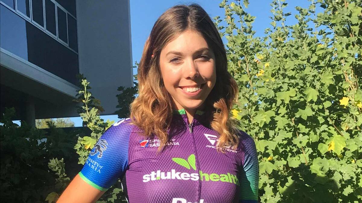 RESILIENT: Georgia Baker endured a crash on her way to 13th in Sunday's criterium. 