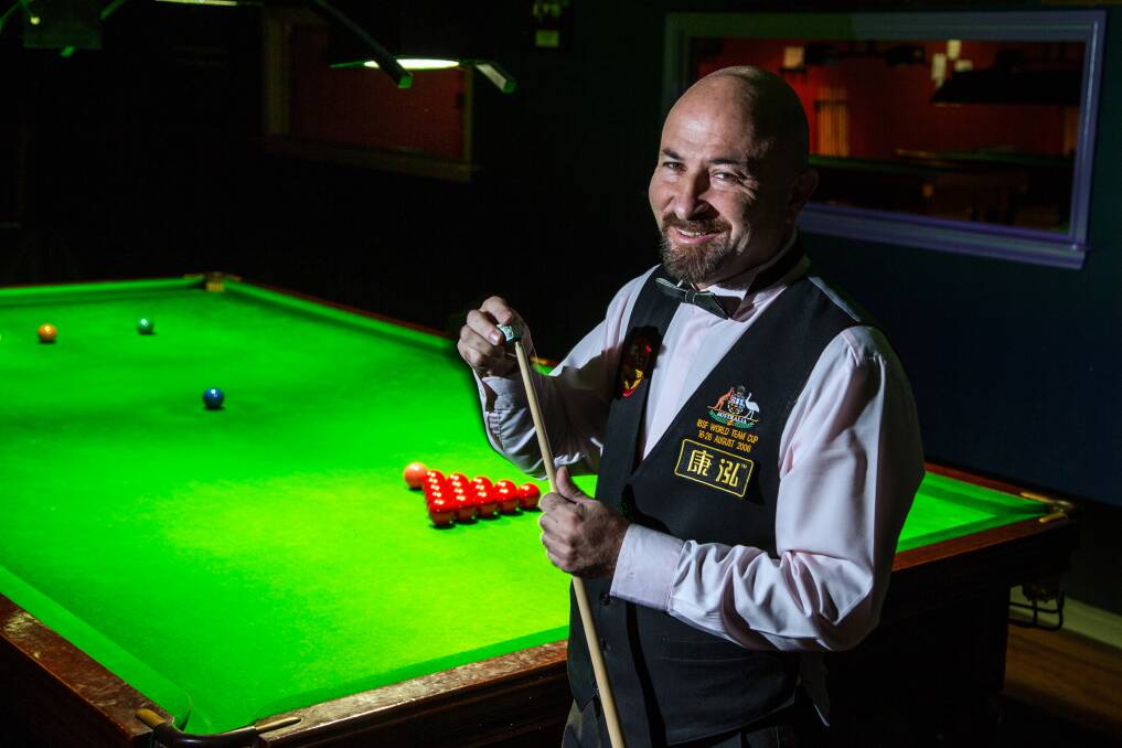 RIGHT ON CUE: Foldvari has played against Ronnie O'Sullivan, Steve Davis and Stephen Hendry. Picture: Gary Sissons