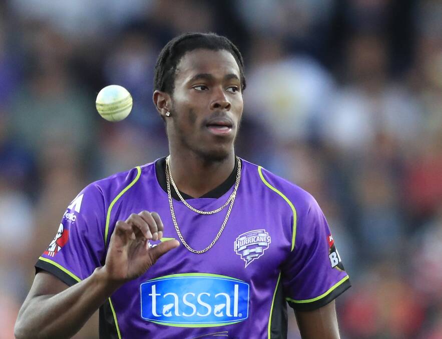RISING: Jofra Archer has quickly become a fan favourite since arriving at the Hurricanes. Picture:AAP