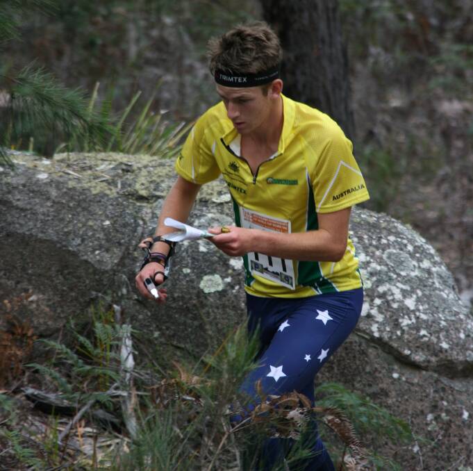 MAPPING IT OUT: Launceston orienteer Brodie Nankervis on his way to a comfortable win in the Tasmanian Orienteering Championships. Picture: Supplied 