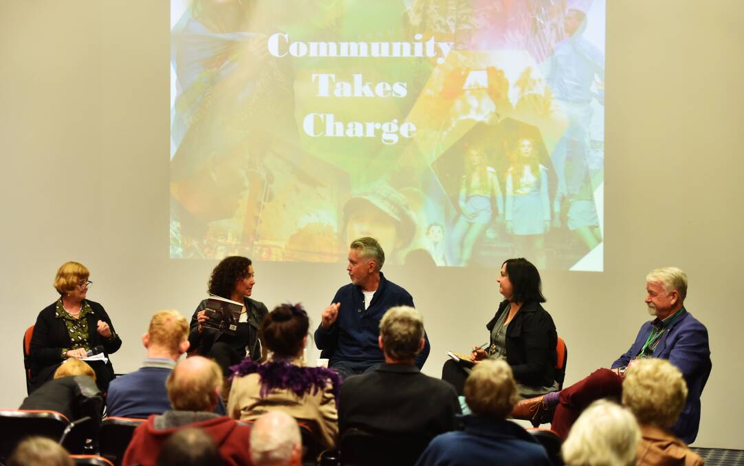 BIG PICTURE: Community Takes Charge panel members Gillian Leahy, Louise Morris, Scott Rankin, Wendy Newton and Owen Tilbury. Pictures: Scott Gelston