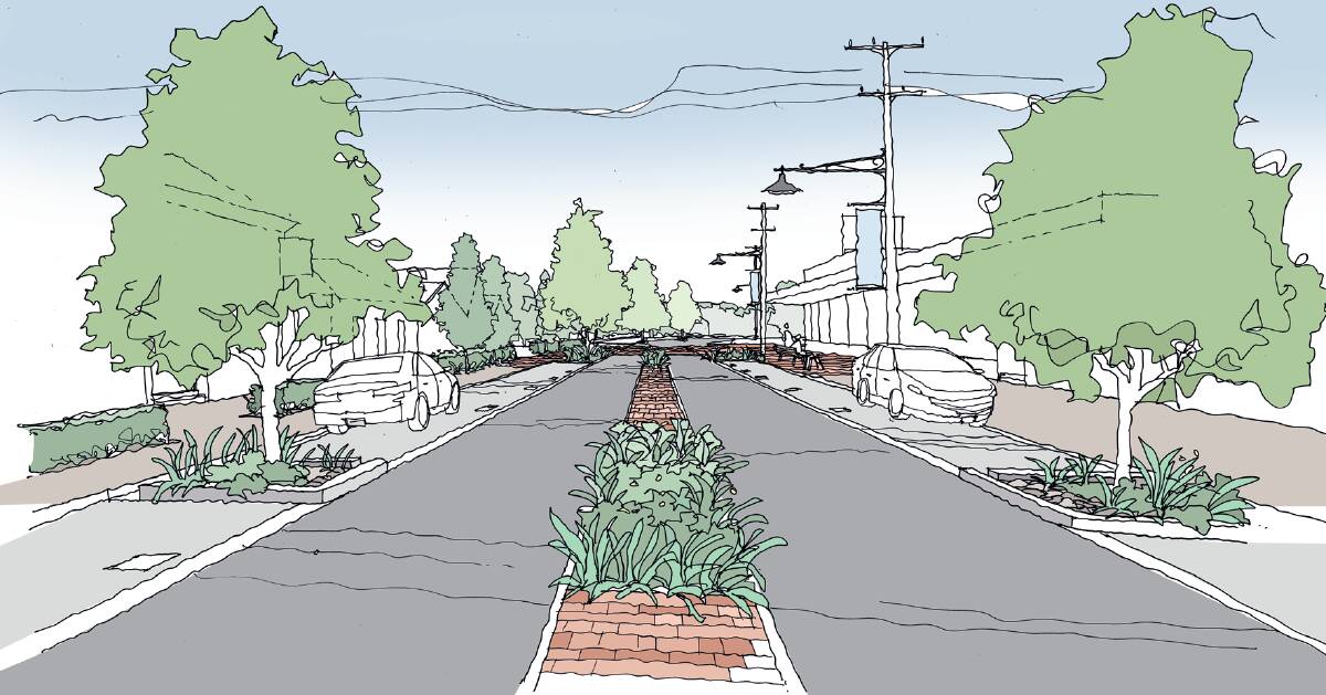 POSSIBILITIES: Proposed streetscaping works for Main Road. Picture: Perth Structure Plan draft
