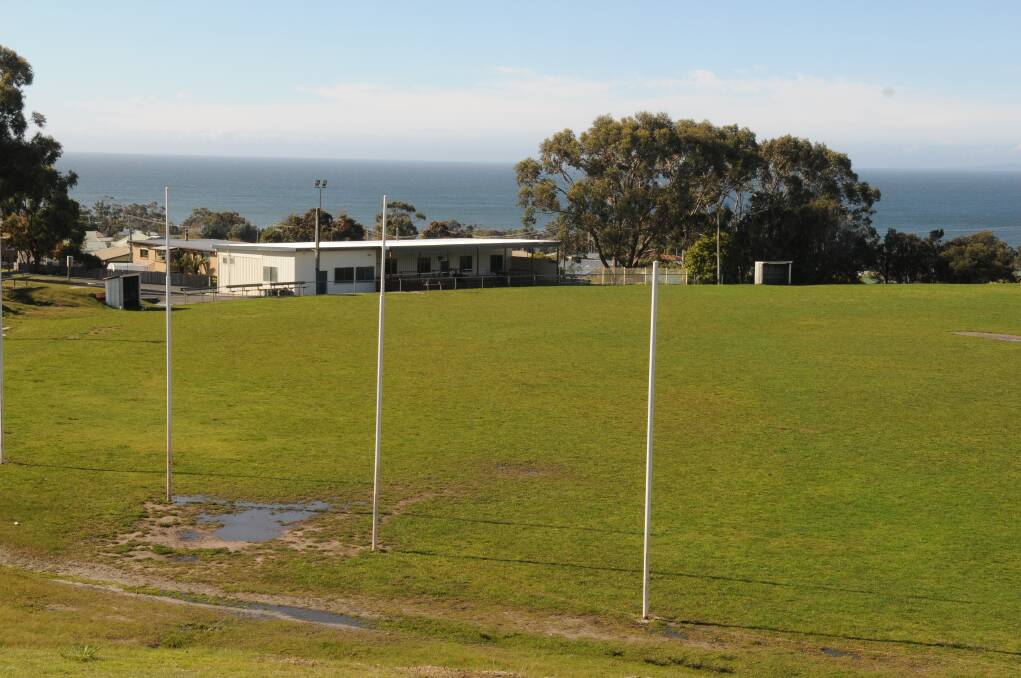 REDEVELOPMENT PLANS: Dorset mayor Greg Howard hopes a $500,000 upgrade of the Bridport Football Club clubrooms can get under way this year. 