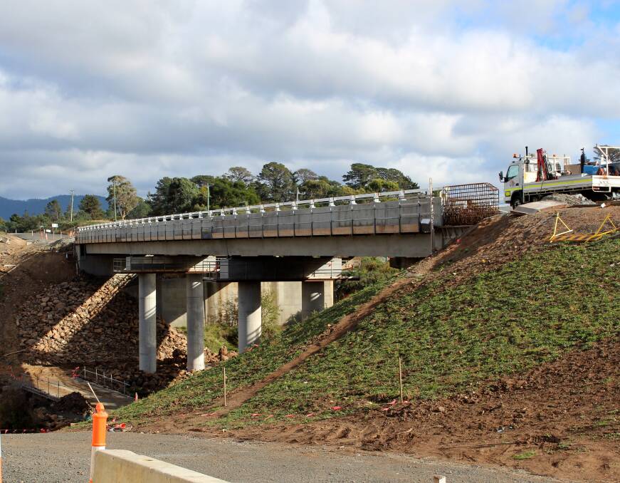 REBUILD: The $6.6 million replacement of Avoca's St Pauls River Bridge is set for completion in mid-June. Traffic will be transferred to the new bridge from the week starting June 13. Picture: Hamish Geale