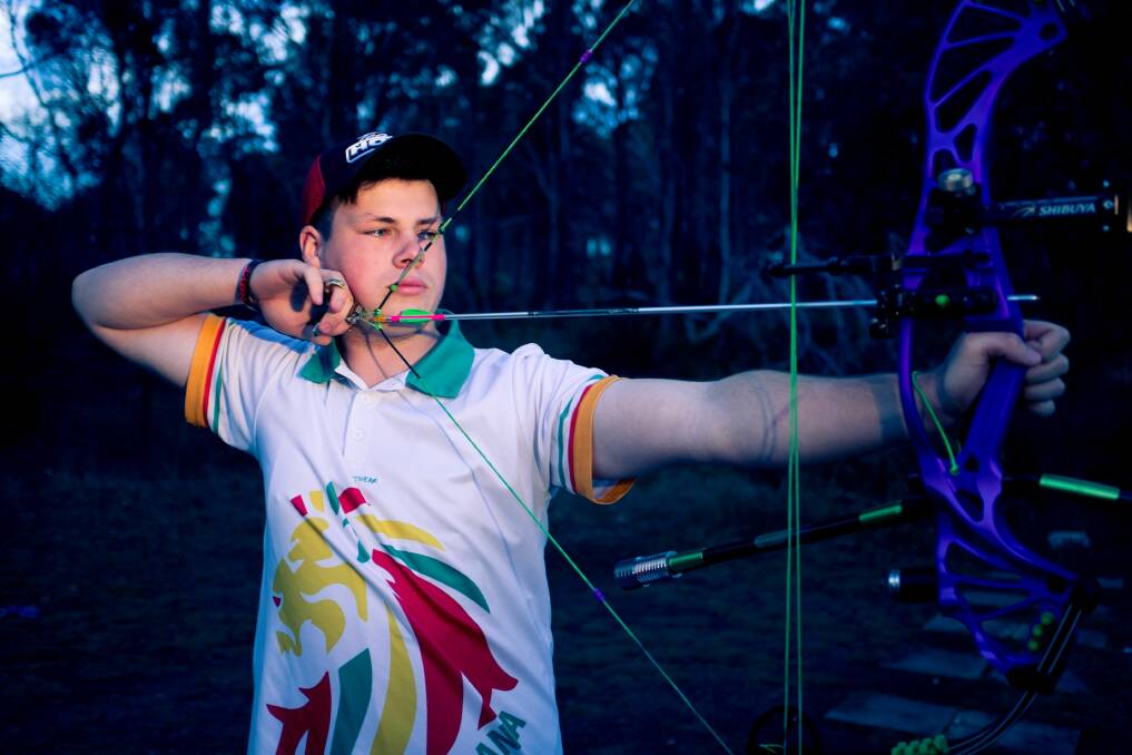 BULLSEYE FOR ME ARGENTINA: Kings Meadows archer Matthew Everett is on his way to Rosario, Argentina for the World Archery Youth Championships. Picture: Scott Gelston