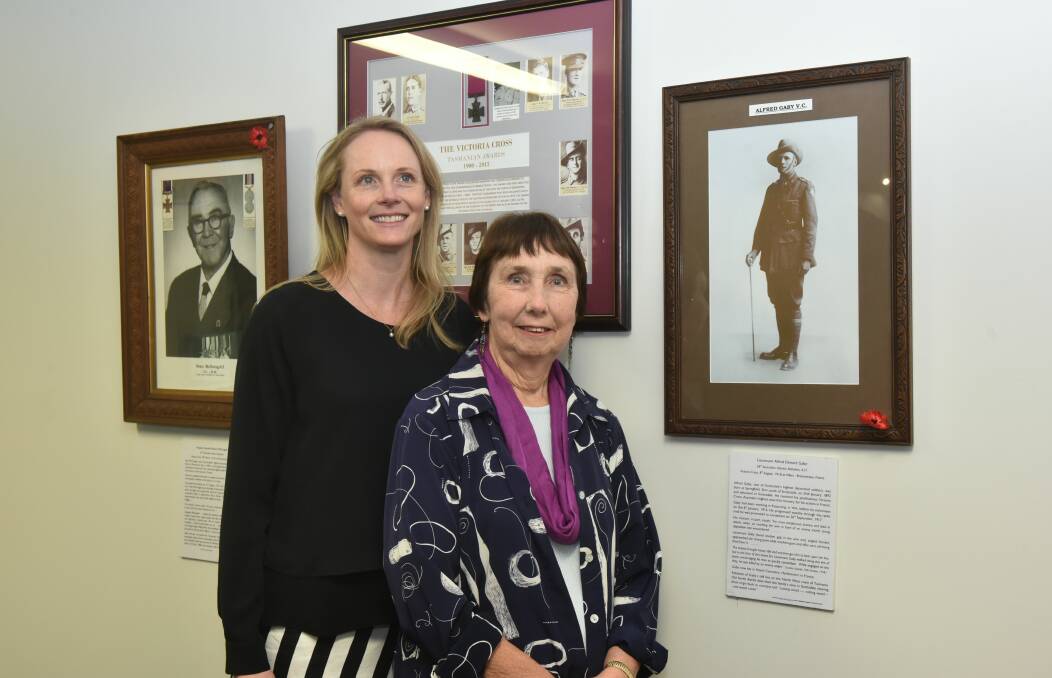 CENTENARY GRANT: Parliamentary Secretary to the Premier Sarah Courtney and Scottsdale Military Museum treasurer Elizabeth Somerville. Picture: Neil Richardson