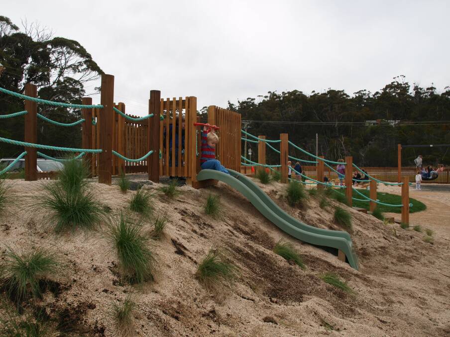 ENCOURAGING EXPLORATION: The new space combines slides, ropes and swings with rocks, logs and water. Picture: Supplied