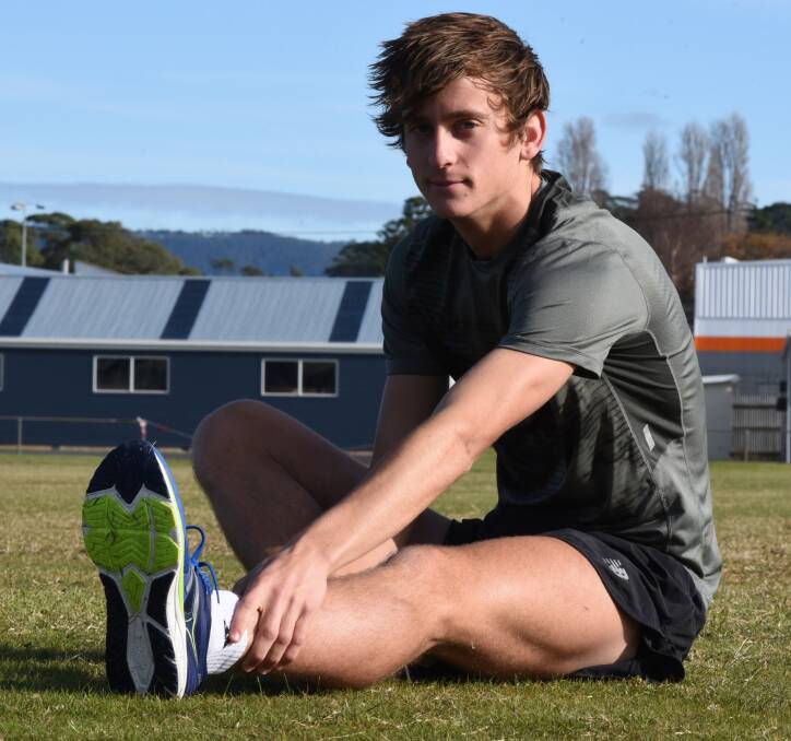 HOME: Ulverstone runner Kale Adams is home from Adams State University where he broke a state record earlier this year. Picture: Neil Richardson. 