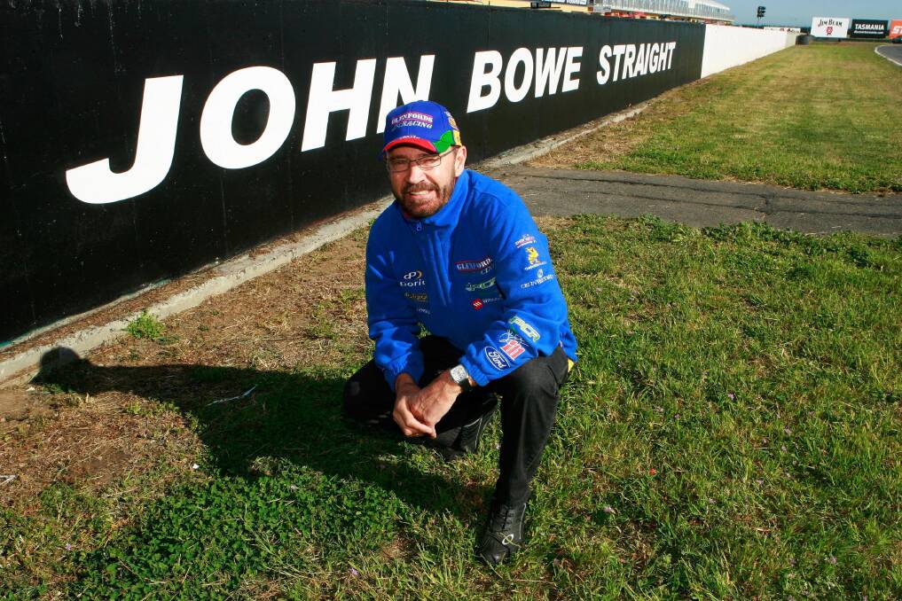 HONOURED: After retiring form Supercars in 2007, Bowe received a permanent mark of his career at the main straight at Symmons Plains. Picture: AAP