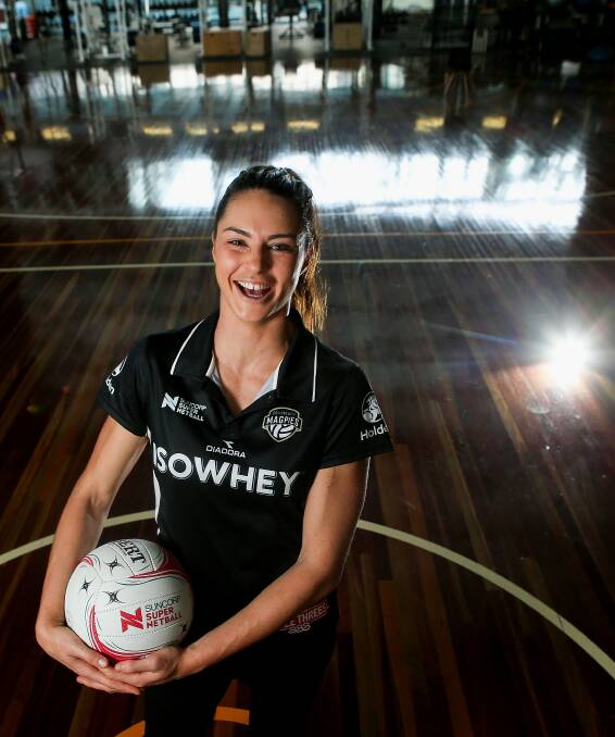 LAUNCESTON BOUND: Collingwood and Australian star defender Sharni Layton will play at the Silverdome in June next year when the Magpies take on the Queensland Firebirds. Picture: Pat Scala